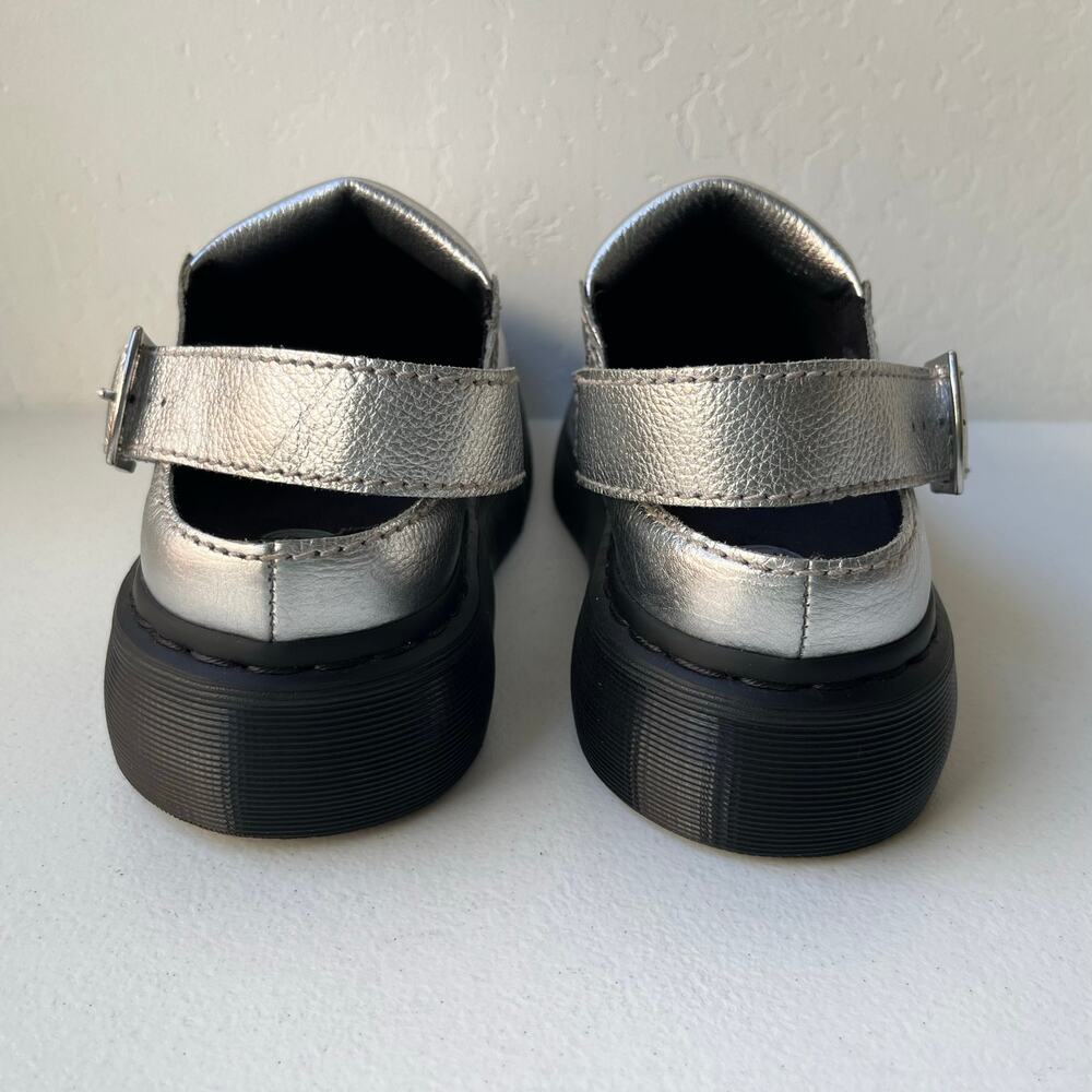Dr Martens Laketen Slingback Mules Leather Clogs Men Size 12 Metallic Silver NEW - Picture 10 of 13